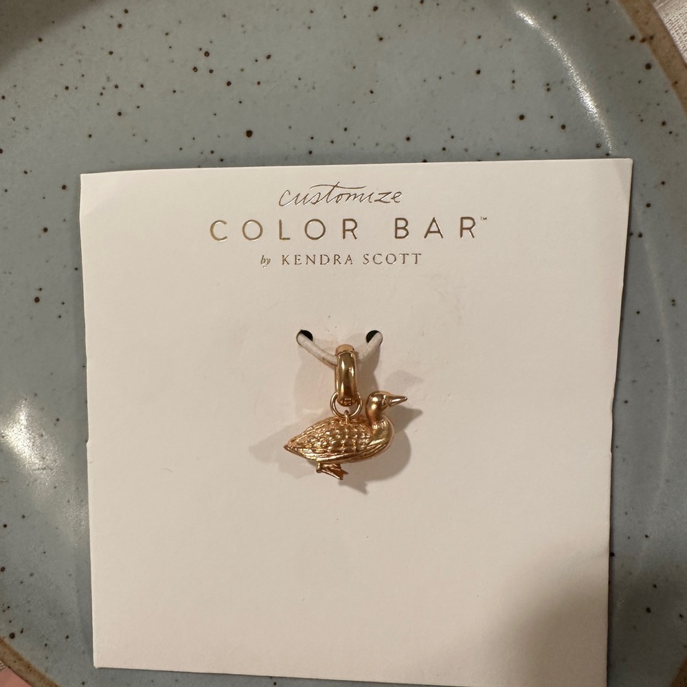 Kendra Scott state charm Minnesota Loon Bird Rose Gold Metal *Retired*